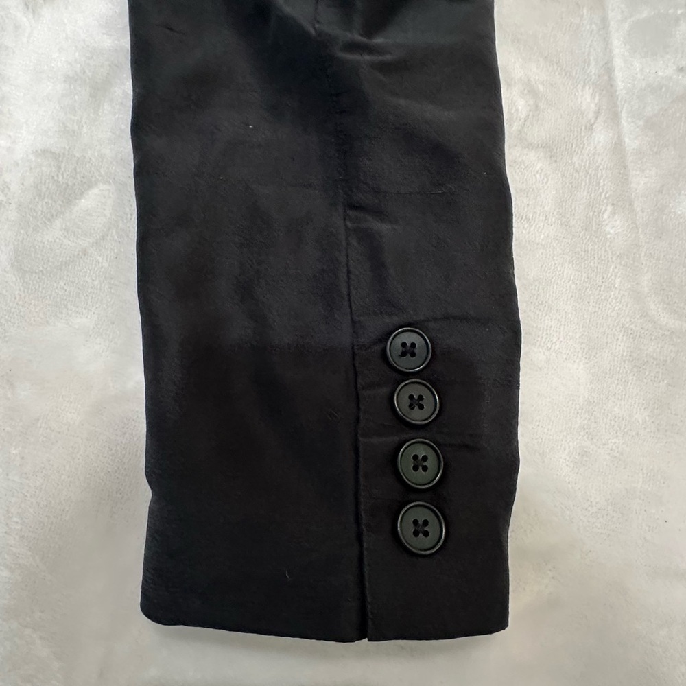 Lauren Ralph Lauren 100% Silk  Black Formal Blazer Tailored Design size 2 Petite - Picture 15 of 15